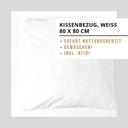 Kissenbezug 6/24mm weiss 80x80 cm (inkl. RFID)