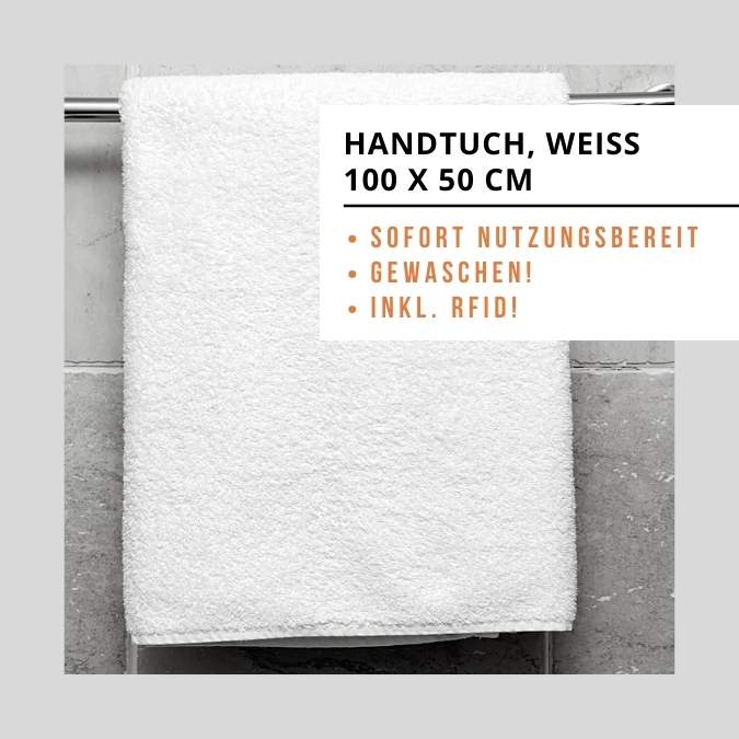 Handtuchtuch weiss 100x50cm (inkl. RFID)