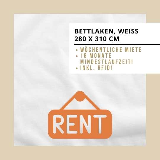 Wochenmiete Bettlaken 280x310 cm (inkl. RFID)