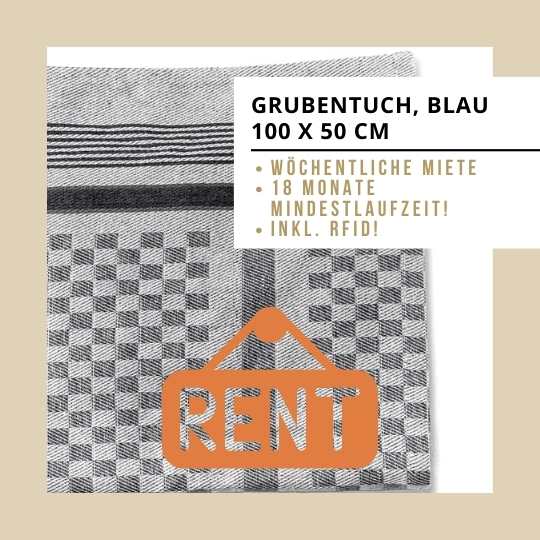 Wochenmiete Grubentuch blau 100x50 cm (inkl. RFID)