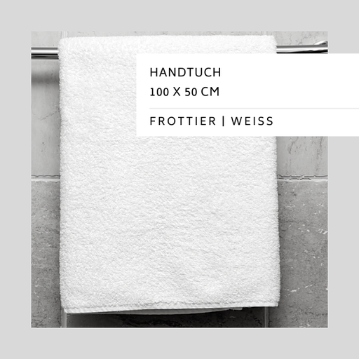 [RHT100] Reinigung Handtuch Frottier weiss 50x100cm