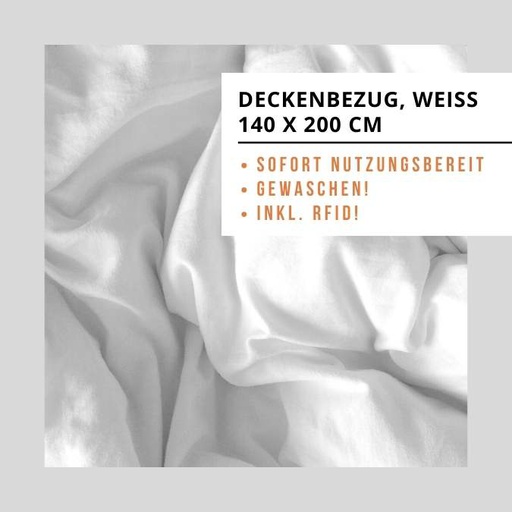 [KWDB140] Deckenbezug 6/24mm weiss 140x200 cm (inkl. RFID)