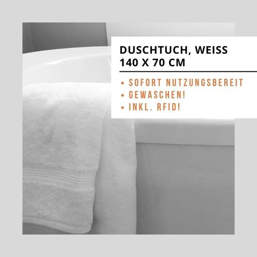 [KWDT140] Duschtuch weiss 140x70cm (inkl. RFID)