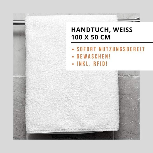 [KWHT100] Handtuchtuch weiss 100x50cm (inkl. RFID)